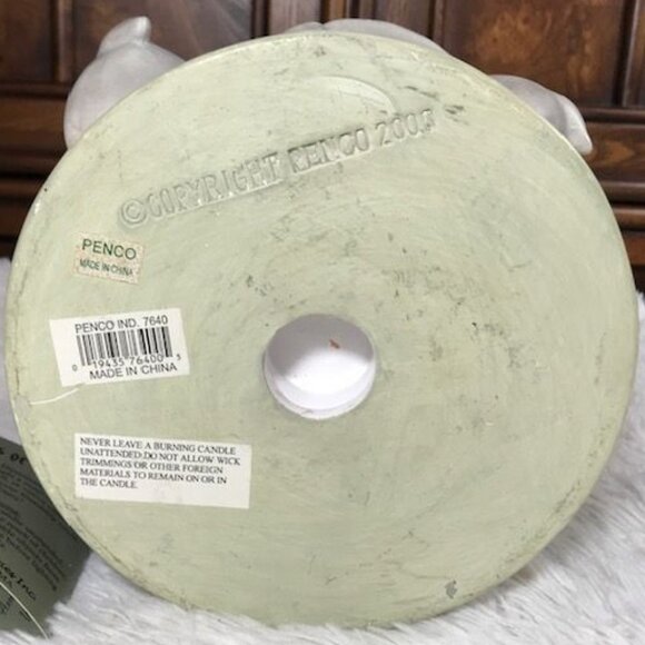 Vintage Penco Circles of the World Stoneware Dolphins Candle/Incense Holder - Picture 9 of 12